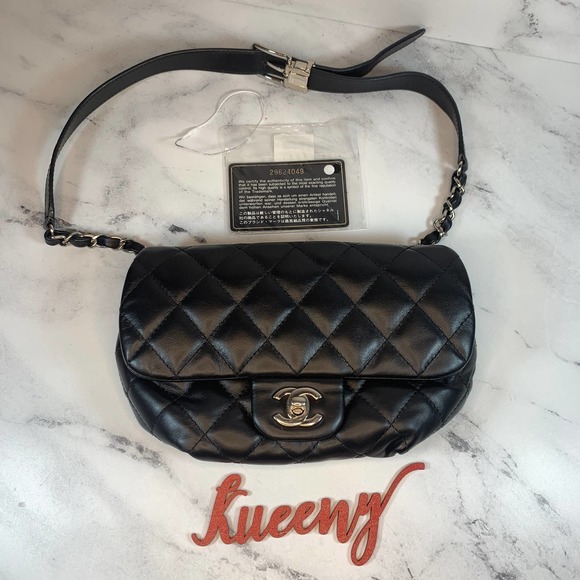 CHANEL Handbags - ❌❌ CHANEL CC Waist Bag Bumbag Quilted Uniform black leather crossbody Authentic